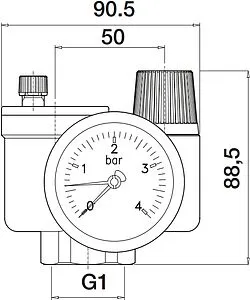 Группа безопасности котла до 50 кВт 1" 3 бар WATTS KSG 30N 10005232 Группа безопасности котла до 50 кВт 1" 3 бар WATTS KSG 30N 10005232, 2