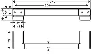 Поручень Hansgrohe AddStoris чёрный матовый 41744670 Поручень Hansgrohe AddStoris чёрный матовый 41744670, 2