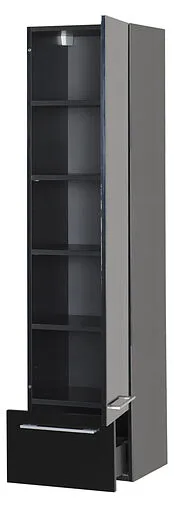 Шкаф-пенал подвесной Aquanet Нота 40 R чёрный 00168883