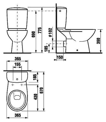 Унитаз-компакт Jika Olymp белый 8.2261.6.000.242.9