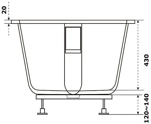 Ванна из искусственного камня Bas Афина 170х75 белый ВА00020
