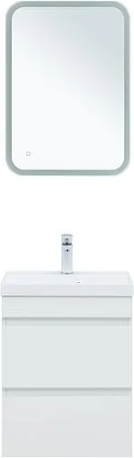 Тумба-умывальник подвесная Aquanet Нота New 50 белый глянец 00335416+00284237