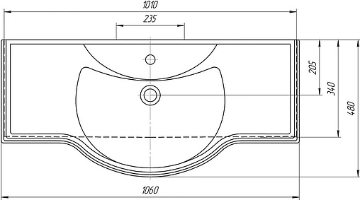 Раковина Aquanet Классик 105 белый 00188365