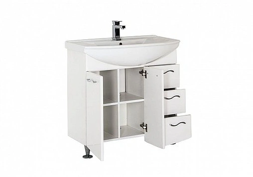 Тумба под умывальник напольная Aquanet Моника 85 белый 00186771