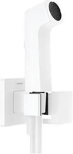 Гигиенический душ с запорным вентилем Hansgrohe Bidette белый матовый 29231700, 1