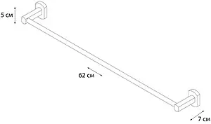 Полотенцедержатель Grampus Coral хром GR-7001 Полотенцедержатель Grampus Coral хром GR-7001, 2