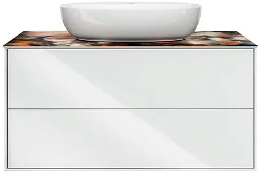 Тумба-умывальник подвесная Kerama Marazzi Plaza Modern 100 белый PLB.M.100.2\WHT+