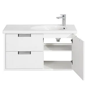 Тумба-умывальник подвесная Roca Etna 100 белый глянец 857302806+327009000, 4