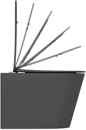 Унитаз подвесной безободковый Hansmann keramik Round Dark Grey темно-серый УНИ0020