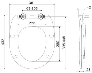 Крышка-сиденье для унитаза с микролифтом Am.Pm Sense белый C747855WH Крышка-сиденье для унитаза с микролифтом Am.Pm Sense белый C747855WH, 2