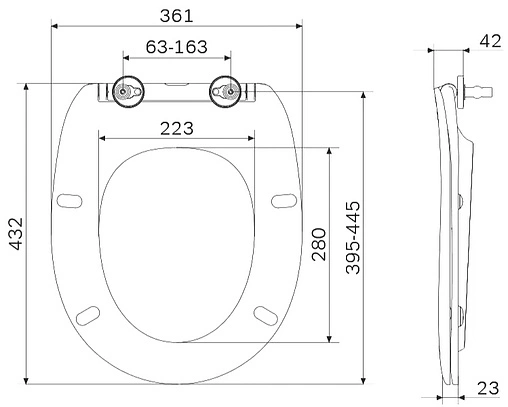 Крышка-сиденье для унитаза с микролифтом Am.Pm Sense белый C747855WH