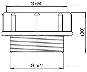 Муфта переходная 1½x1¼&quot; AlcaPlast S0506-ND, 2