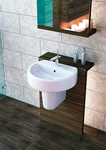 Раковина Sanita Luxe Best 55 белый WB.PD/Best/55-C/WHT.G/S1