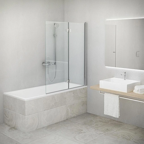 Шторка на ванну 1200мм прозрачное стекло Roltechnik TZVP2/1200 742-120000P-00-02