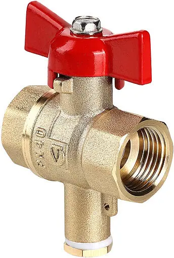 Кран шаровый для подключения датчика температуры ½&quot;в x ½&quot;в Valtec VT.128.GN.04