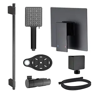 Смеситель для душа скрытого монтажа Swedbe Platta чёрный матовый 5553B, 1