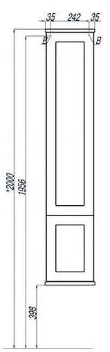 Шкаф-пенал подвесной с бельевой корзиной Aquaton Леон 30 дуб бежевый 1A186503LBPR0