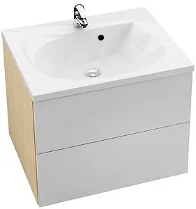 Тумба-умывальник подвесная Ravak SD Rosa II 60 белый/береза X000000925+XJ201160000, 1