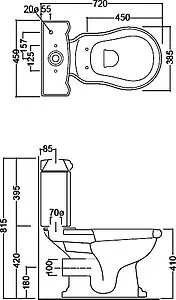 Унитаз-компакт Kerasan Retro белый 101301+108101 Унитаз-компакт Kerasan Retro белый 101301+108101, 2