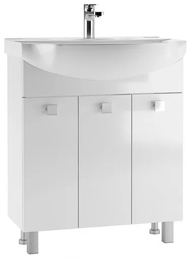 Тумба-умывальник напольная Айсберг Мега 75 белый DM4601T+4620008197371