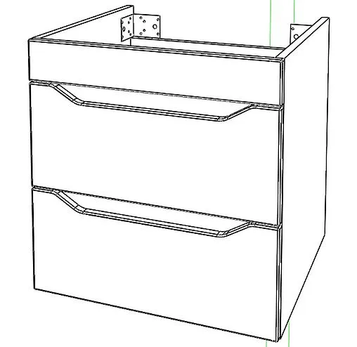 Тумба-умывальник подвесной Айсберг Ева 50 белый DA5919T+4670142930556