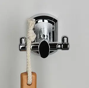 Крючок двойной Wasserkraft Oder хром K-3023D, 2