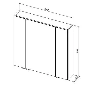 Шкаф-зеркало Aquanet Алвита New 90 белый 00303897, 2