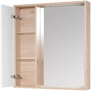 Шкаф-зеркало Aquaton Бостон 75 L дуб эврика/белый 1A240302BN010, 3