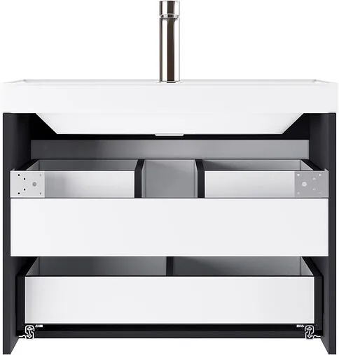 Тумба под умывальник подвесная Домино Graffo 70 графит DGr2112T