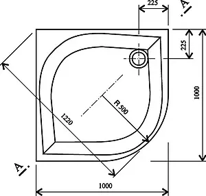 Поддон для душа Ravak Elipso-100 PAN A22AA01410, 3
