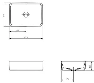 Раковина Cersanit Crea 50 белый 64755 Раковина Cersanit Crea 50 белый 64755, 2