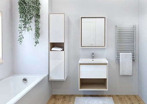 Шкаф-пенал подвесной Cersanit Louna 35 белый SP-SL-LOU/Wh Шкаф-пенал подвесной Cersanit Louna 35 белый SP-SL-LOU/Wh