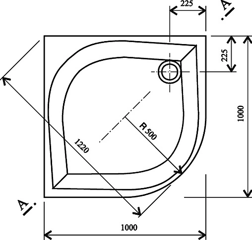Поддон для душа Ravak Elipso-100 PAN A22AA01410