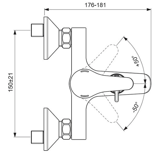 Смеситель для ванны Vidima Next хром BA371AA