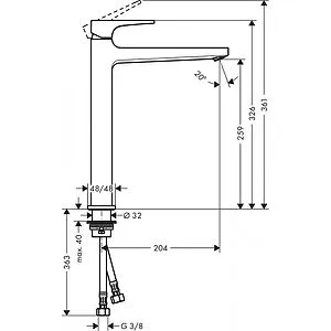 Смеситель для раковины Hansgrohe Metropol 260 хром 74512000, 2