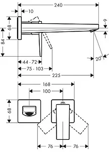 Смеситель для раковины из стены Hansgrohe Metropol белый матовый 32526700, 2