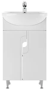 Тумба-умывальник напольный Айсберг Лилия 50 белый DA2001T+46200081927581, 3