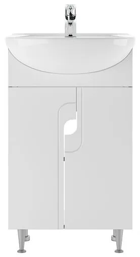 Тумба-умывальник напольный Айсберг Лилия 50 белый DA2001T+46200081927581