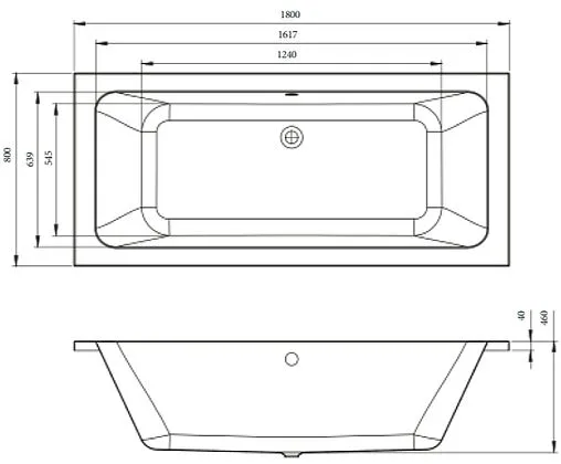 Ванна акриловая C-bath Fortuna 180x80 CBQ017002 Ванна акриловая C-bath Fortuna 180x80 CBQ017002