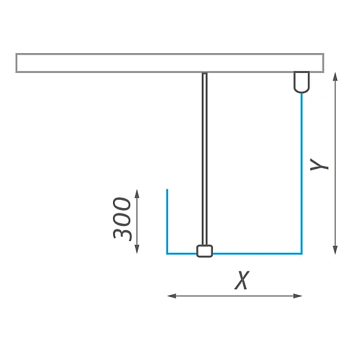 Душевое ограждение 1500x900мм прозрачное стекло Roltechnik Walk WALK D/1500 937-1500000-00-02