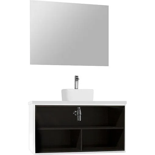 Модуль подвесной открытый Aquaton Брук 100 дуб феррара/белый 1A201601BCDF0