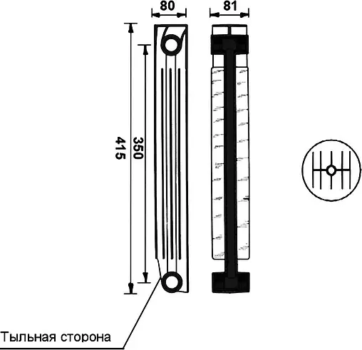 Радиатор биметаллический 8 секций Global Style Extra 350 STE03501008