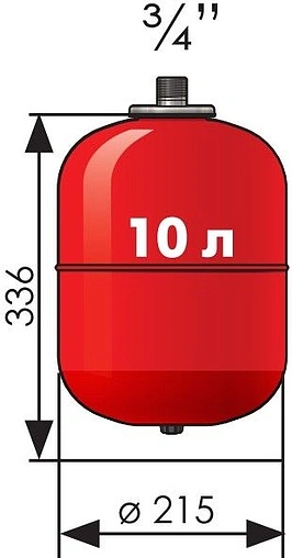 Расширительный бак Джилекс 10 П 5 бар 7811