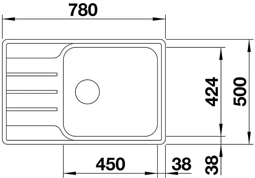 Мойка кухонная Blanco Lemis XL 6S-IF Compact 78 нержавеющая сталь 525111