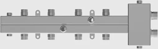 Распределительный коллектор 4 контура с гидрострелкой 1¼&quot;н x 1&quot;н Север-Т4(Aisi) 1915031