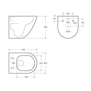 Унитаз подвесной безободковый BelBagno Amanda Tornado белый BB051CH-TOR-FC/SC, 2