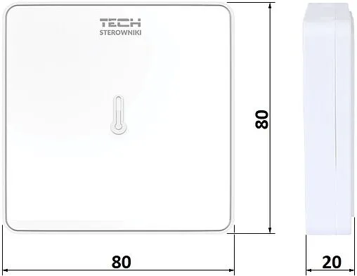 Беспроводной комнатный датчик TECH ST-C-8r белый WG.03.0136