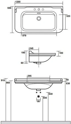 Раковина Kerasan Waldorf 120 белый 4144K1bi/cr*3 Раковина Kerasan Waldorf 120 белый 4144K1bi/cr*3