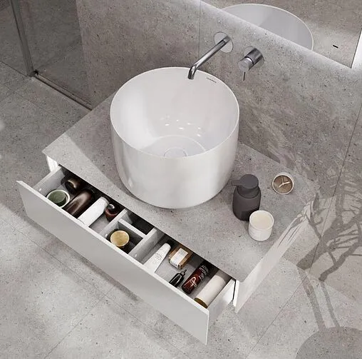 Тумба-умывальник подвесная Kerama Marazzi Magica 90 утренний серый матовый MA.90.1\MGR.M+MA.wb.65+