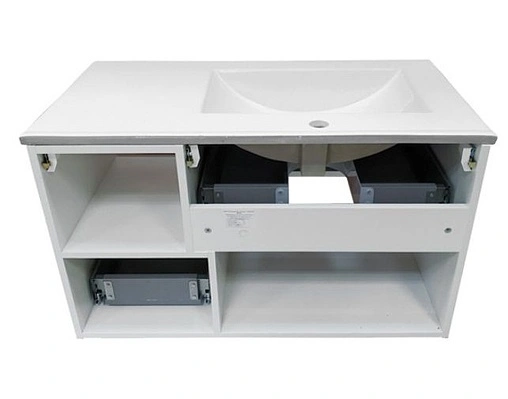 Тумба-умывальник подвесная Comforty Ганновер 90 дуб дымчатый/белый